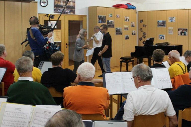 Probenarbeit mit Servus TV